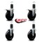 Service Caster 5'' Soft Rubber Swivel 1-5/8'' Expanding Stem Caster Set 2 Total Lock Brakes, 4PK SCC-EXTTL20S514-SRS-2-S-2-158 - alternate 5
